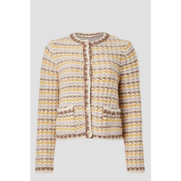 BA&SH Bill Tweed Knit Button Front Cardigan Sweater Jacket Size XS - Picture 7 of 12